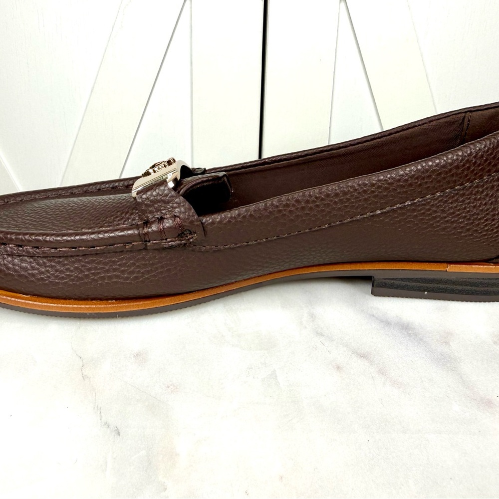 Anne Klein iFlex Naddie Flat Loafer Brown Leather  Preppy Women's Size 7.5 - Picture 7 of 10
